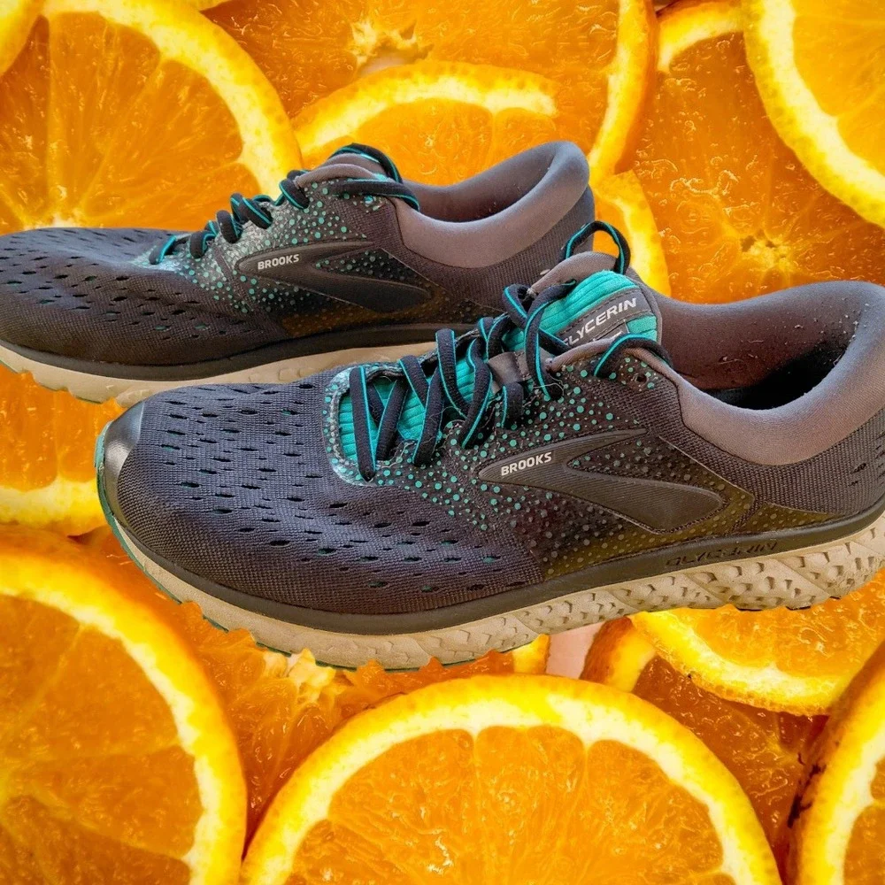 Brooks Glycerin 16 Wide D Mens Running Shoes Gray‎ Teal Size 11 USA